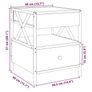 Bedside Table with Infinity LED Black Image 8