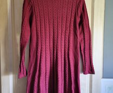 Jumper dress dark red M