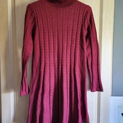 Jumper dress dark red M