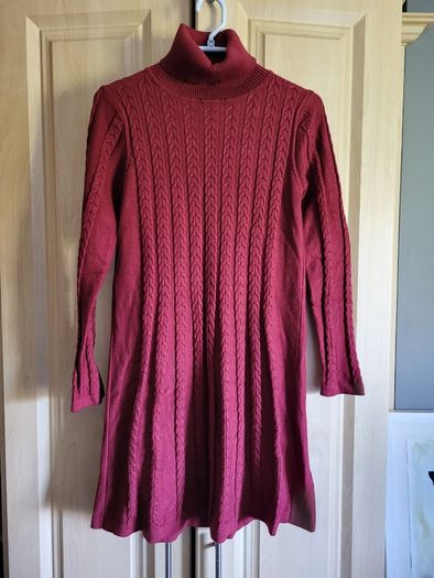 Jumper dress dark red M