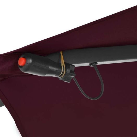 Cantilever Umbrella with LED Lights Bordeaux Red 350 cm