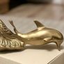 Vintage  brass dolphin figurine Image 4