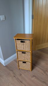 Bathroom Floor Storage - bamboo and sea grass