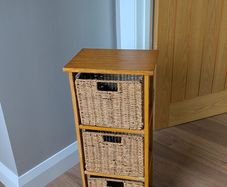 Bathroom Floor Storage - bamboo and sea grass