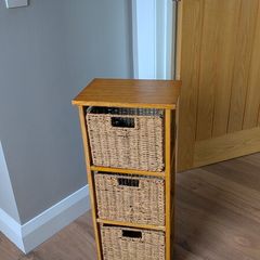 Bathroom Floor Storage - bamboo and sea grass