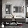 LED Bathroom Wall Mirror with LED Lights  Anti-Fog Vanity Mirror, 3-Color Dimmable Frontlit Illumination for Makeup, Wall Mounted Bathroom Lighting Image 6