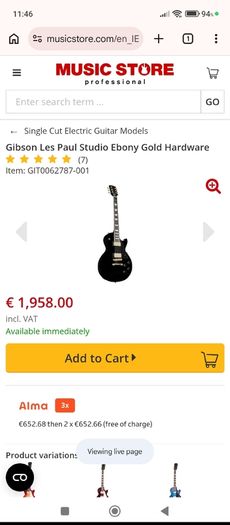 Gibson Les Paul studio gold