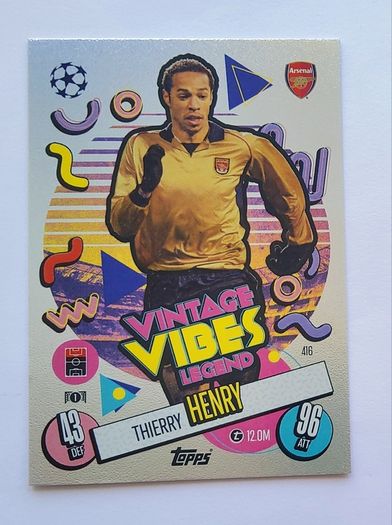 Thierry Henry #416 Vintage Vibes Match Attax 2024-25 Arsenal