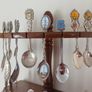Souvenir spoons on 3-tier wall-mounted souvenir spoon display rack   36spoons Image 5
