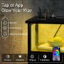Bedside Table with Charging Station, Small Sofa Side Table with LED Light Image 2