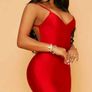 Brand New Red Backless Spaghetti Neck Dress, size S Image 2