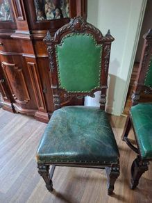2 19th-century Victorian Renaissance Revival side chairs, dating approximately from 1860 1900s