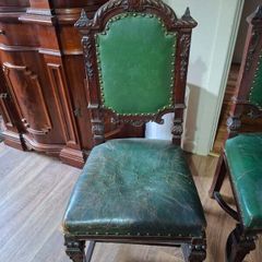 2 19th-century Victorian Renaissance Revival side chairs, dating approximately from 1860 1900s