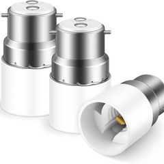 BC to ES Lamp Base Adaptor, Bayonet to Edison Screw Adapter, 0 250V, 120 Heat Resistant, Lamp Socket Converter for LED, CFL Bulbs