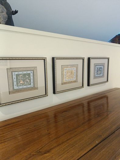 set Chinese embroidery art 30cm sq