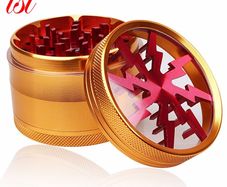 Herb Grinder Orange Red 4 Layers 63mm Large 2 for 30