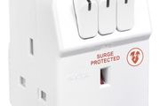 Three Socket Surge Protected Adaptor with Individual Switches