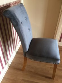Chair Grey Velet (Brand New with Tags)