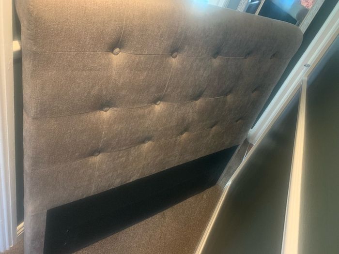 Double bed and headboard