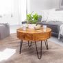 Round Coffee Table | Solid Sheesham Wood 60 x 60 x 44.5 cm  Modern Living Room Table Image 2