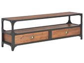 TV Cabinet with 2 Drawers 120x30x40 cm Solid Pine Wood