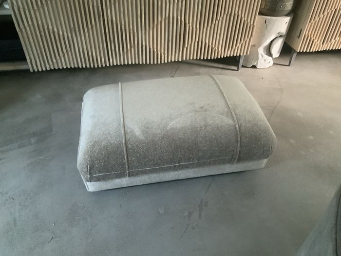 Stunning extra large fleck velvet poof