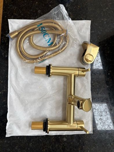 Brushed Brass Bath Mixer