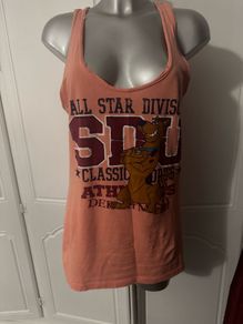 Denim Co. long line salmon Scooby Doo top size UK16 EU44 Postage included