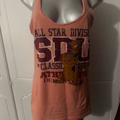 Denim Co. long line salmon Scooby Doo top size UK16 EU44 Postage included