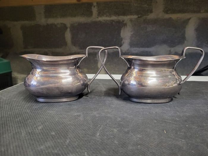 Vintage Silver Plate Tea Set - Teapot, Creamer & Bowl - Sheffield