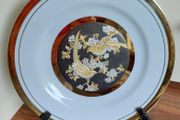 The Art of Chokin -  24kt Gold Trimmed Japanese 8" Ceramic Plate