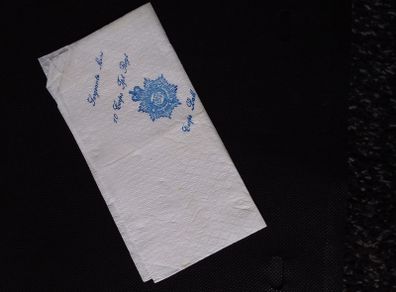 Vintage Napkin : 10th Corps  Regiment 1978