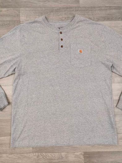 Carhartt Half Button Workwear Long Sleeve Shirt Mens L/XL