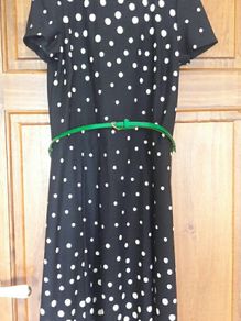 Ladies Black spotted dress Oasis NEW Size Medium