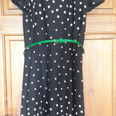 Ladies Black spotted dress Oasis NEW Size Medium