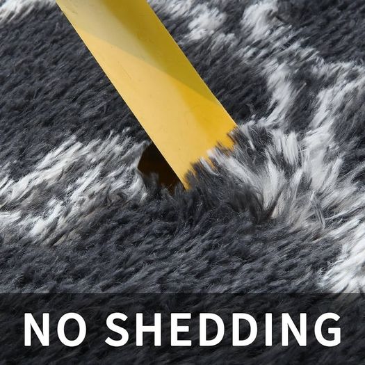 FREE EXPRESS SHIPPING Rugs Living Room 120x160cm, Grey Area Rugs for Bedroom, Washable Anti Slip Extra Large Shaggy Soft Rug Fluffy Modern Floor Carpets Mat Beside Rugs for Kids Living Room