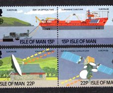 1988 Isle of Man Europa Transport and Communications Commemorative Stamps Mint Never Hinged (MNH)