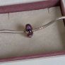 Pandora purple ladybug murano glass charm in great condition Image 5