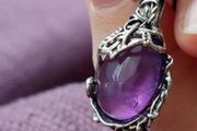 Purple Stone Necklace - boho style - ideal gift