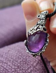 Purple Stone Necklace - boho style - ideal gift
