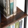NEW SALE | Bookcase Bookshelf Ladder Shelf 5-Tier Steel Frame Industrial Style Storage Rack Organiser Standing Shelf for Office Study Living Room Bedroom 56x32x172cm Image 5