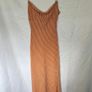 Sisterhood Orange Slip Wave Print Dress Image 3