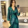 (Silk Fred) Leopard print maxi wrap dress. Size 10 Image 3