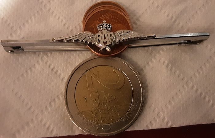 white metal sweet heart brooch,  militaria