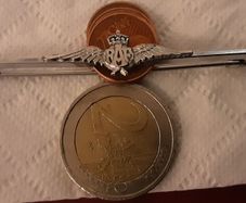 white metal sweet heart brooch,  militaria