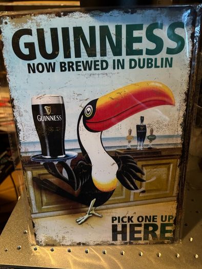 guinness metal wall signs x3