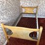 Vintage Mid Century Wooden Single Bed Frame with Metal Spring Base Image 5