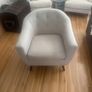 Natural beige Tub armchair Image 7