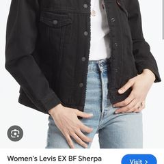 Womens Levi Sherpa black jacket