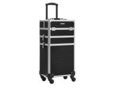 Cosmetic case with wheels black